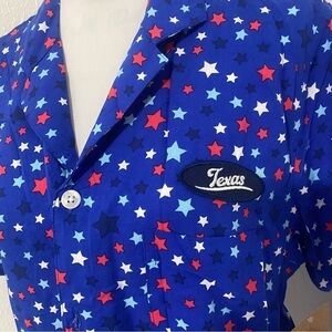 Home Free Colorful Stars Hawaiian Shirt Beach Short Sleeved Button-Up Small NWT